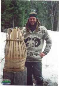 [weaving a pack basket]