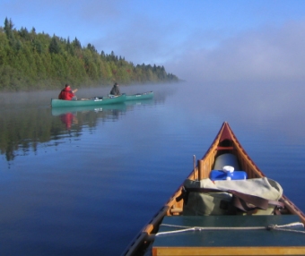 [Canoeing in the mist]