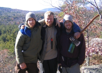 Bushcraft semester students on the ridge