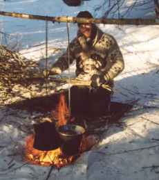 cooking over a fire